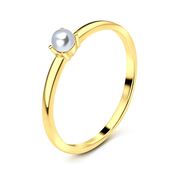 Pearl Gold Plated Silver Rings NSR-2907-GP